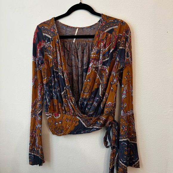 Free People Tops - Free people Bohemian Wrap Top in Multicolor by Free People